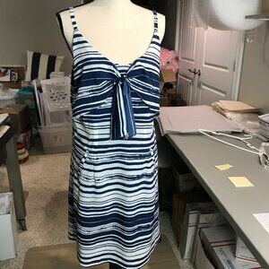Women's CABI Blue/White Sundress Size M